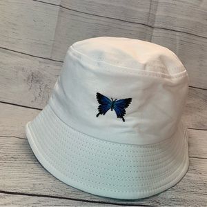 White Butterfly Bucket Hat